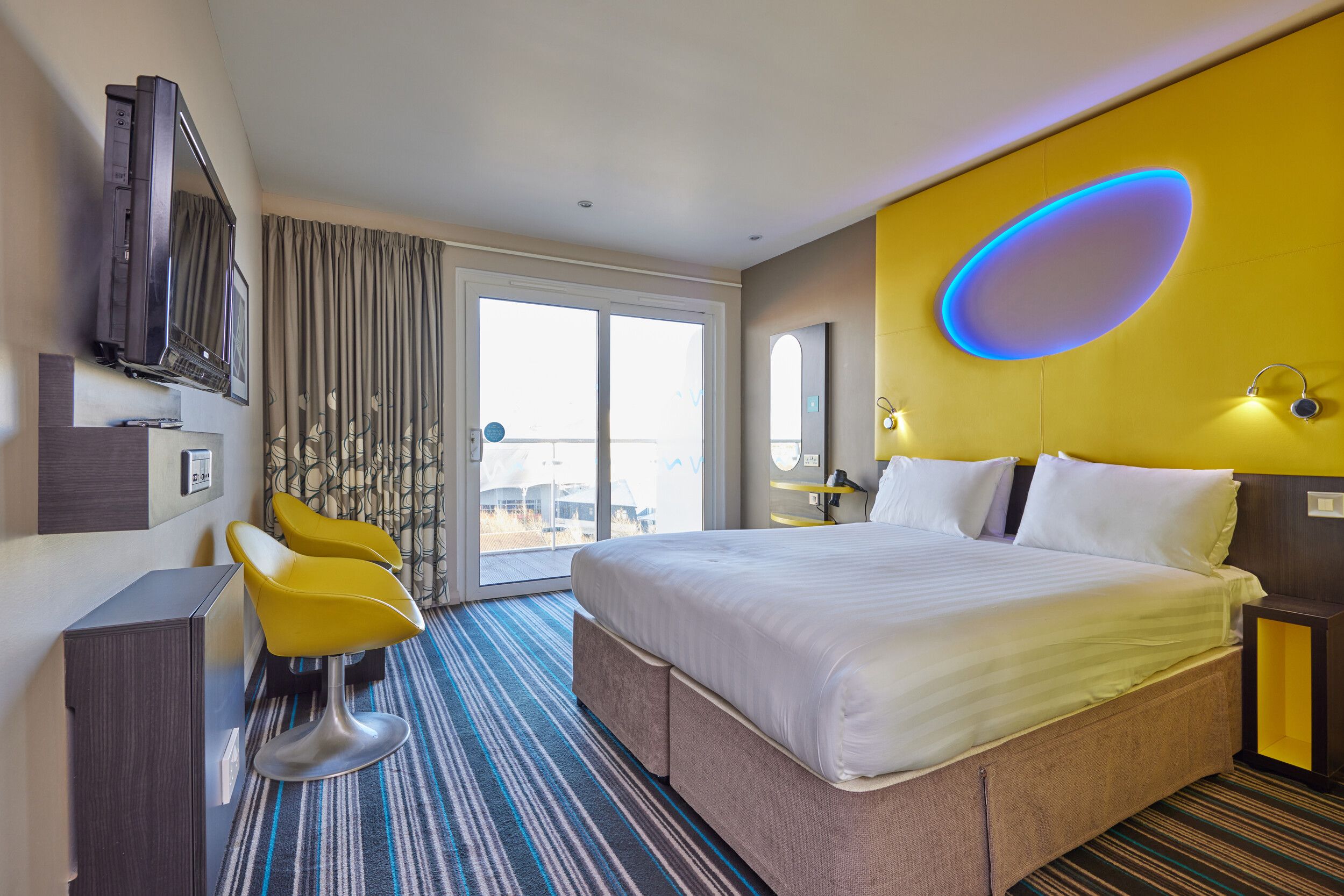A double bedroom in our Wave Hotel Rooms at Bognor Regis.