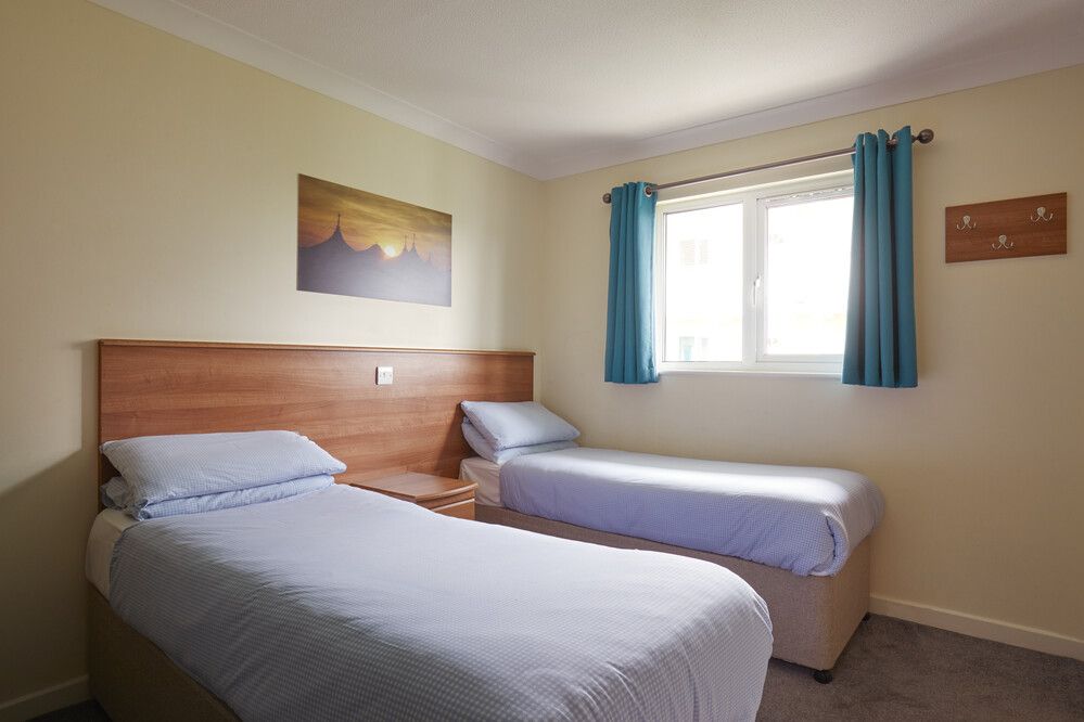 A twin bedroom in our Silver Rooms at Skegness.