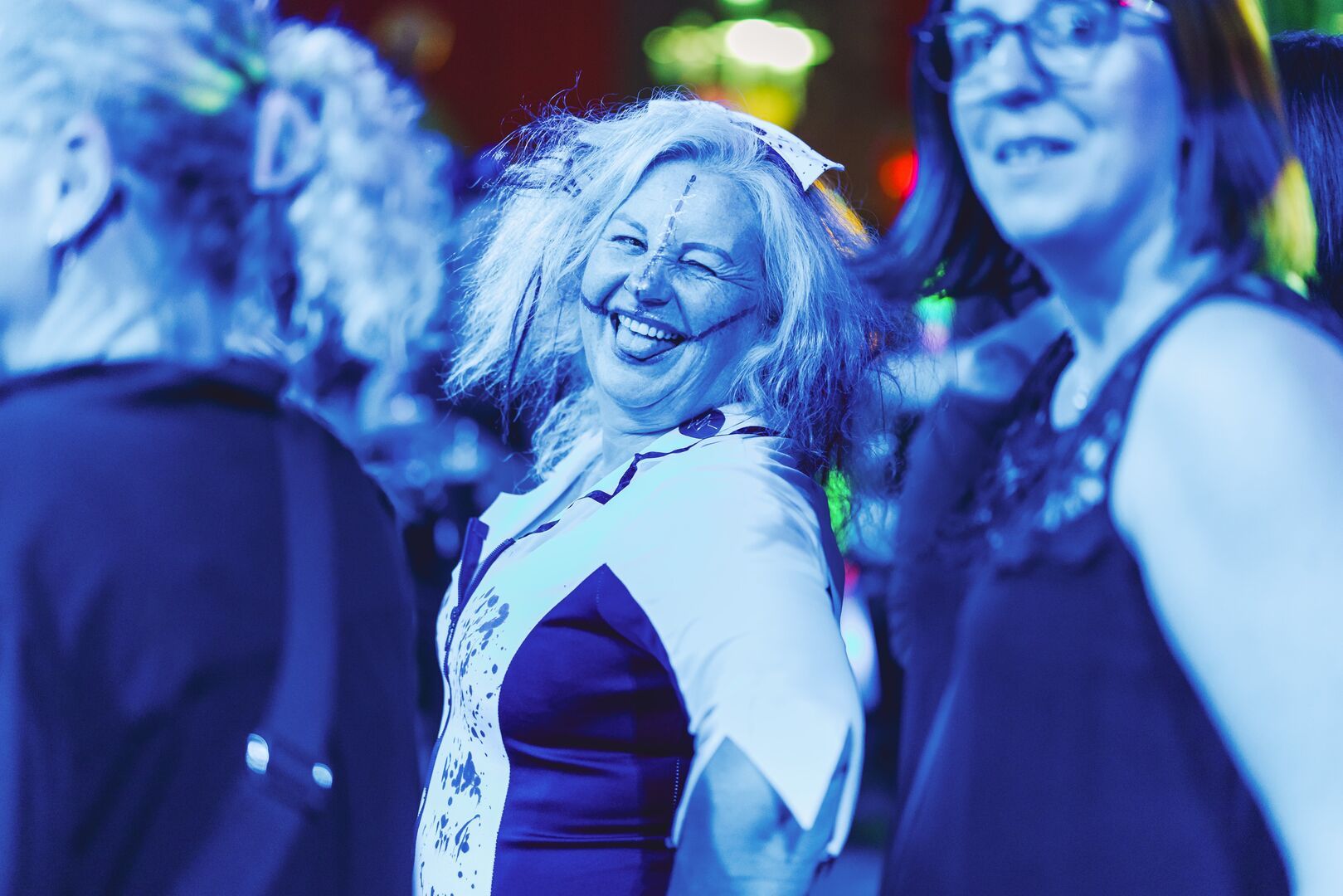 A close-up of a woman in fancy dress for a Butlin's Halloweekender.