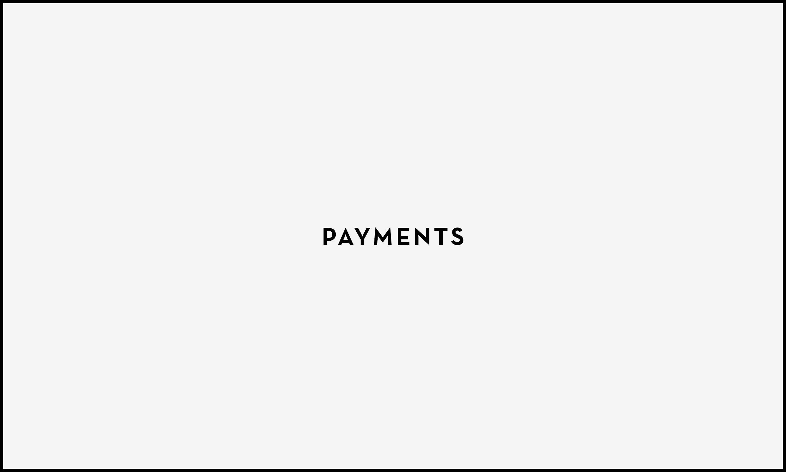 The image contains the text 'Payments' which is black and on a light grey background