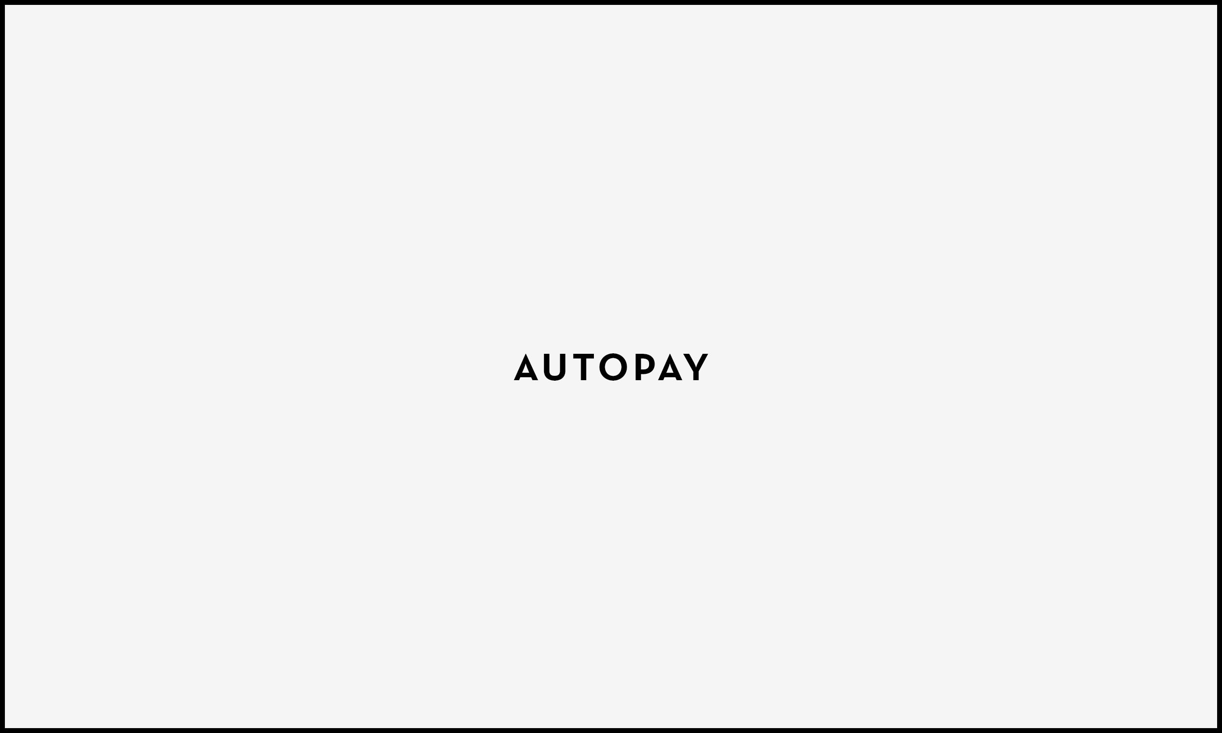 The image contains the text 'Autopay' which is black and on a light grey background
