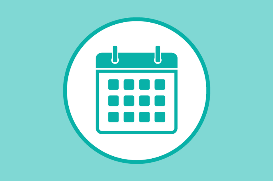 An icon of a month of a calendar in a circle, used to represent spread the cost options at Butlin's