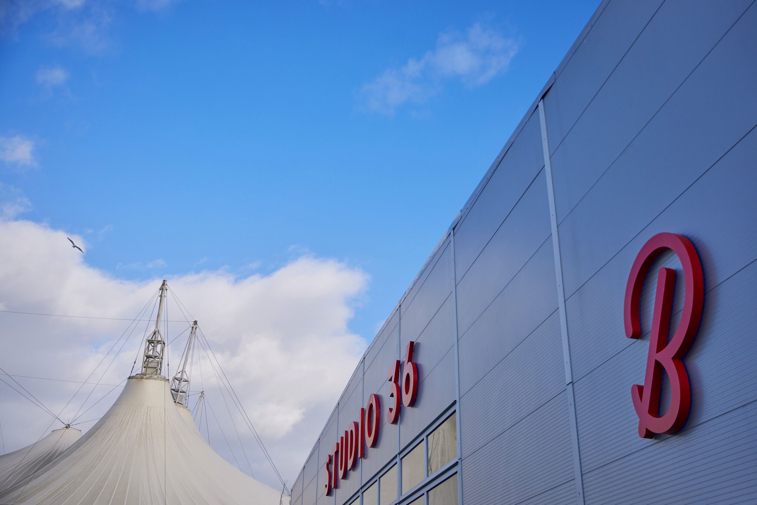 An image of the top of the Skyline Pavilion and Studio 36 venue at Butlin's Minehead resort.