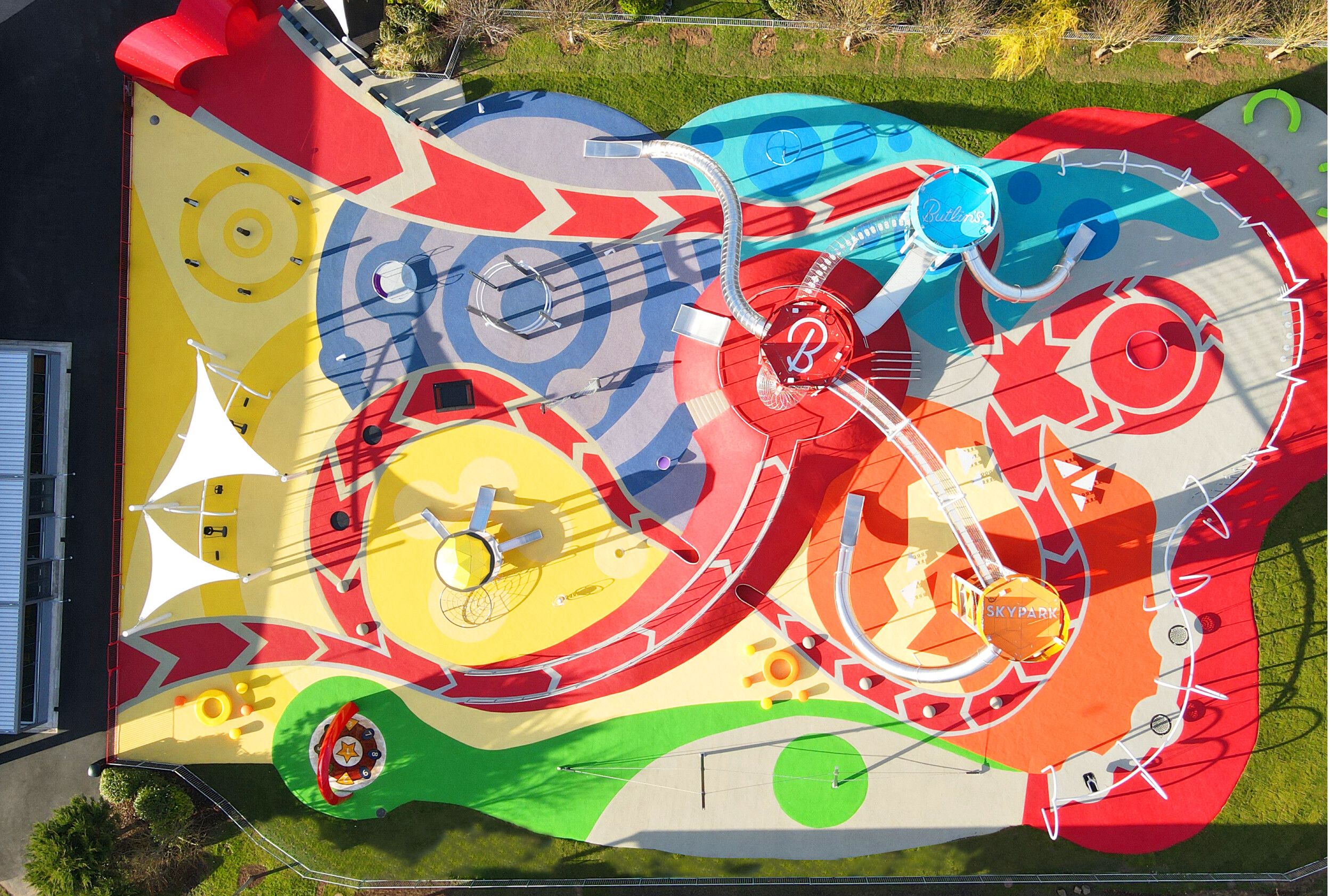 A top view of Skypark during the day.