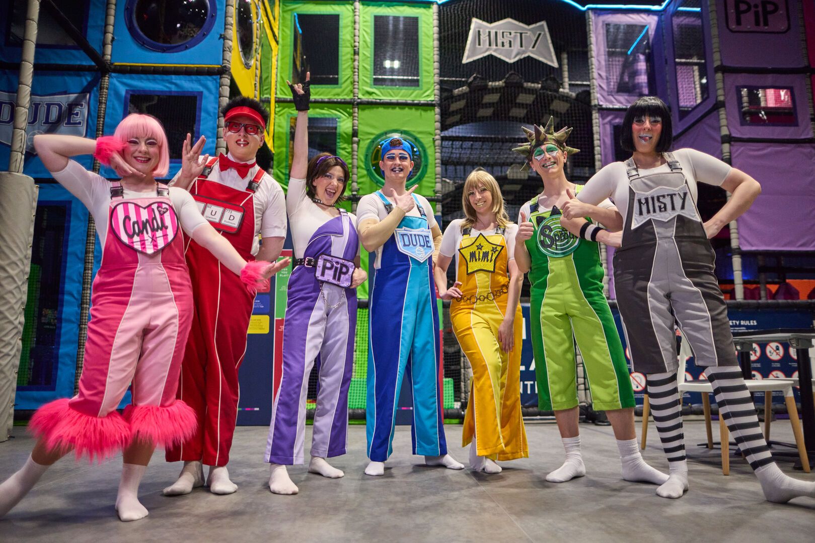 The Skyline Gang show off the new Bognor Regis Soft Play.