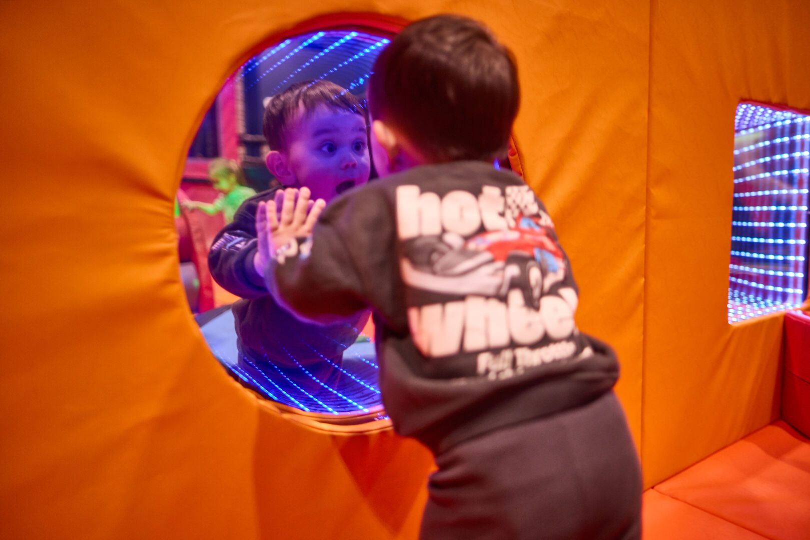 Having fun in the orange zone!