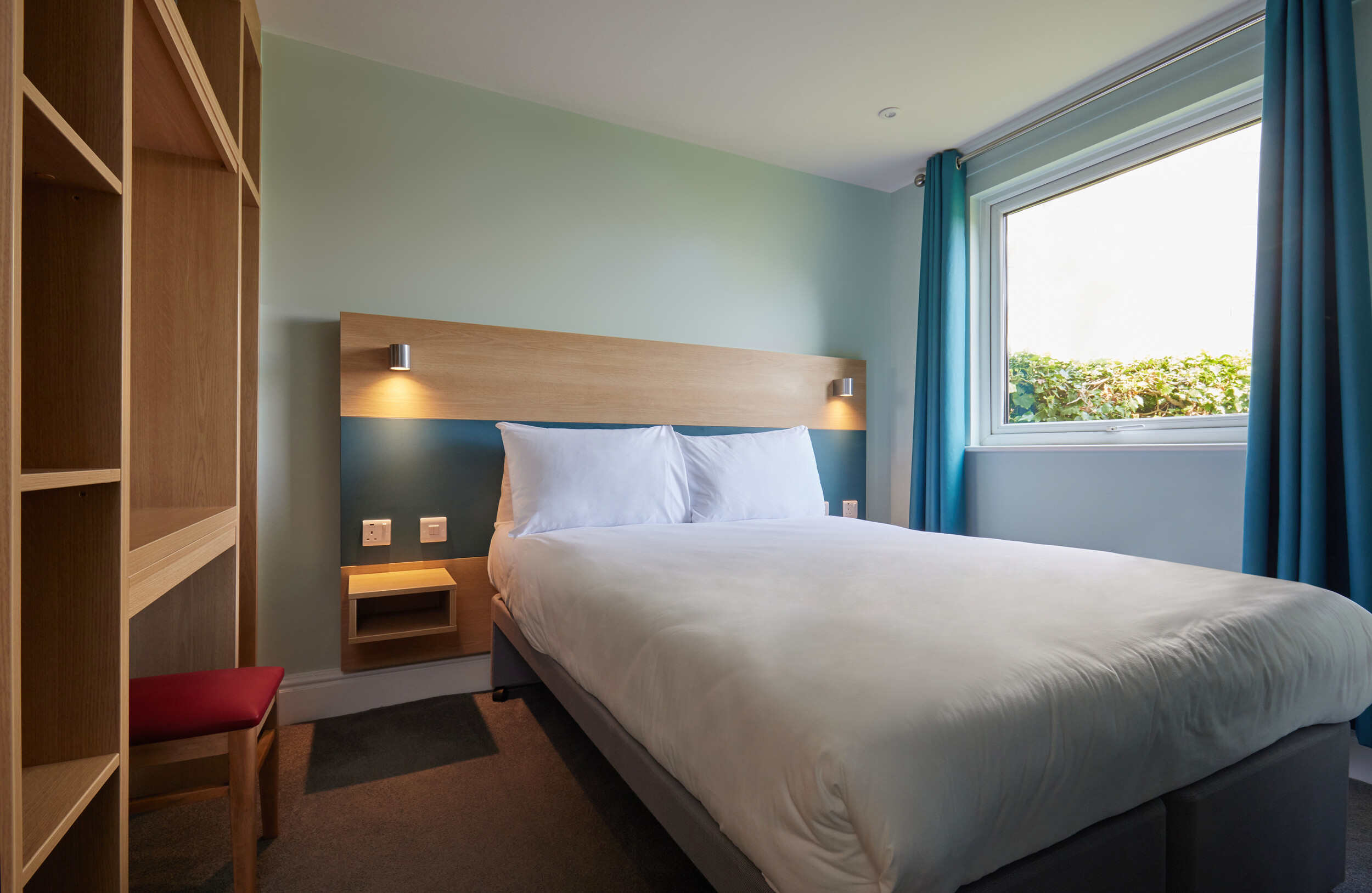 A double bedroom in our Comfort Apartments at Minehead.