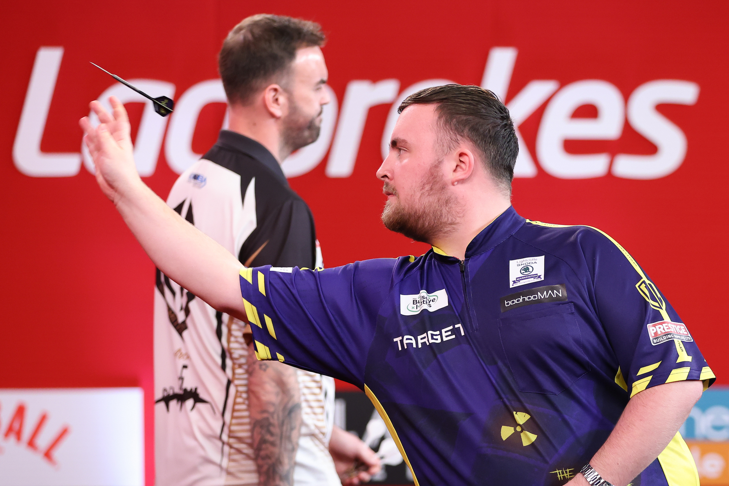 A photo of Luke Littler at a Professional Darts Tournament held at Butlin's Minehead.